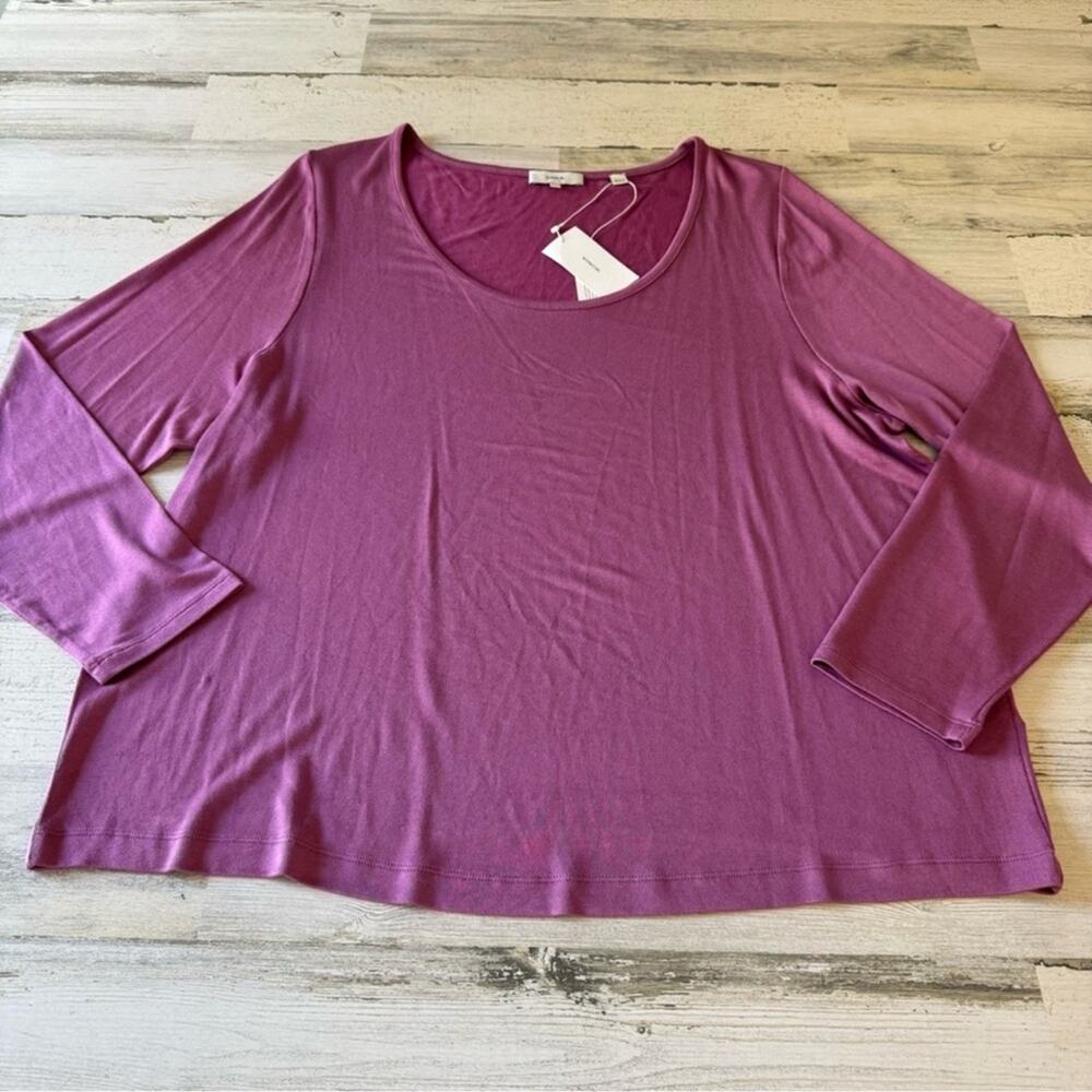 NWT Vince Camellia Purple Scoop Neck Long Sleeve Top VE794083877 XXXL Soft